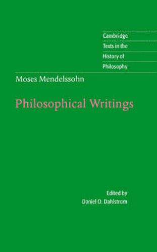 Moses Mendelssohn: Philosophical Writings