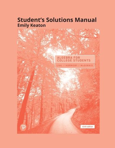 Cover image for Student Solutions Manual for Algebra for College Students