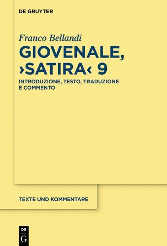 Cover image for Giovenale, >Satira< 9