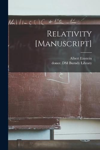 Relativity [manuscript]