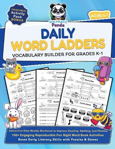 Cover image for Daily Word Ladders and Vocabulary Builder for Grades K-1