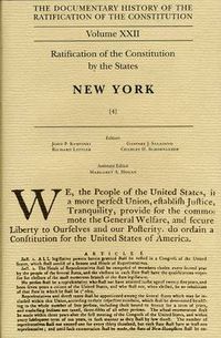 Cover image for The Documentary History of the Ratification of the Constitution: Ratification by the States: New York