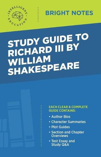 Cover image for Study Guide to Richard III by William Shakespeare