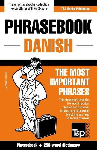 Cover image for English-Danish phrasebook and 250-word mini dictionary