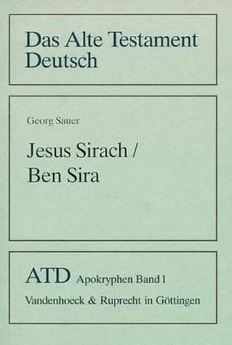 Cover image for Jesus Sirach / Ben Sira