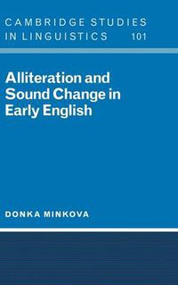 Cover image for Alliteration and Sound Change in Early English