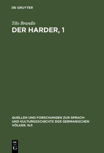 Cover image for Der Harder, 1: Texte Und Studie