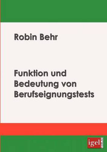 Cover image for Funktion und Bedeutung von Berufseignungstests