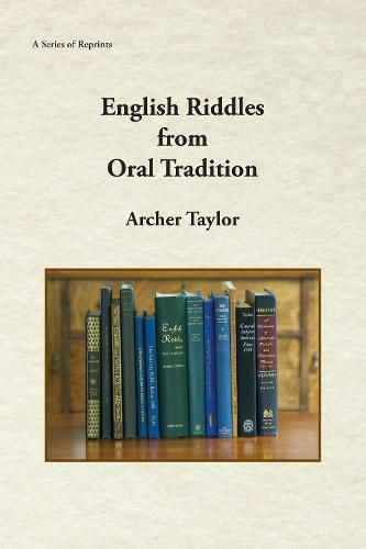 English Riddles in Oral Tradition