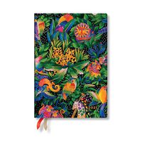 Cover image for Jungle Song (Whimsical Creations) Midi 12-month Verso Hardback Dayplanner 2025 (Elastic Band Closure)