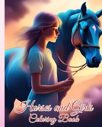 Cover image for Horses and Girls Coloring Book