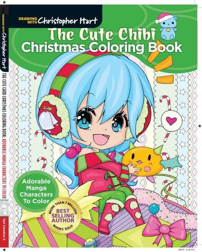Cover image for The Cute Chibi Christmas Coloring Book: Adorable manga characters to color