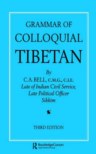 Cover image for Grammar of Colloquial Tibetan