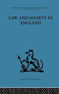 Cover image for Law and Society in England