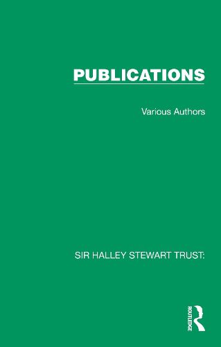 Sir Halley Stewart Trust: Publications