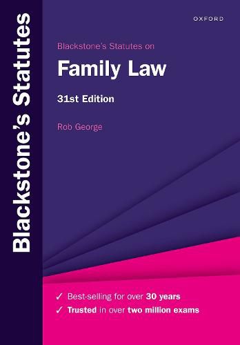 Cover image for Blackstone's Statutes on Family Law