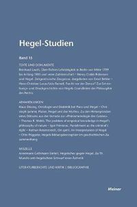 Cover image for Hegel-Studien / Hegel-Studien