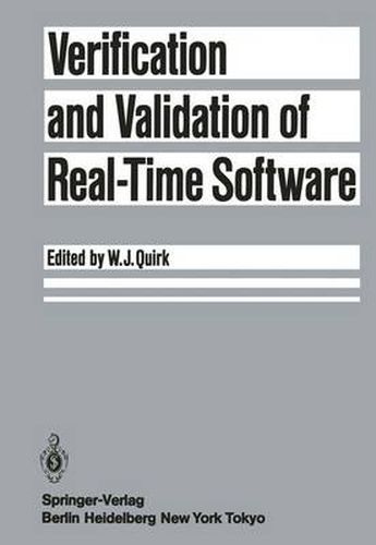 Cover image for Verification and Validation of Real-Time Software