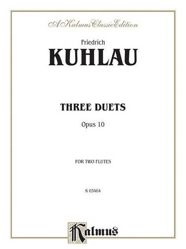 Cover image for Three Duets for Two Flutes, Op. 10