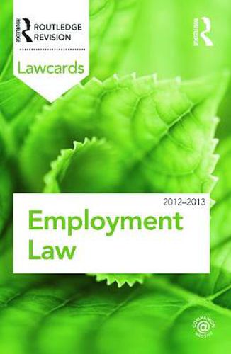 Cover image for Employment Lawcards 2012-2013
