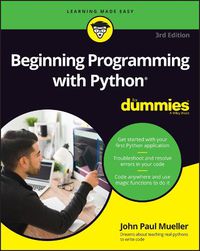 Cover image for Beginning Programming with Python For Dummies, 3rd  Edition