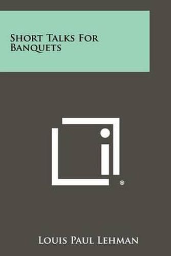 Cover image for Short Talks for Banquets