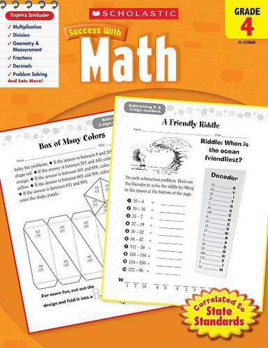 Cover image for Scholastic Success with Math: Grade 4 Workbook