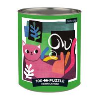 Cover image for Henri Catisse Artsy Cats 100 Piece Puzzle Tin