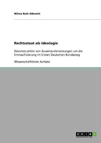 Cover image for Rechtsstaat ALS Ideologie