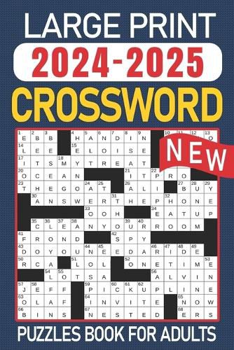 2024-2025 Large Print Crossword Puzzles Book For Adults