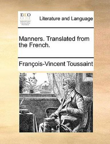 Cover image for Manners. Translated from the French.