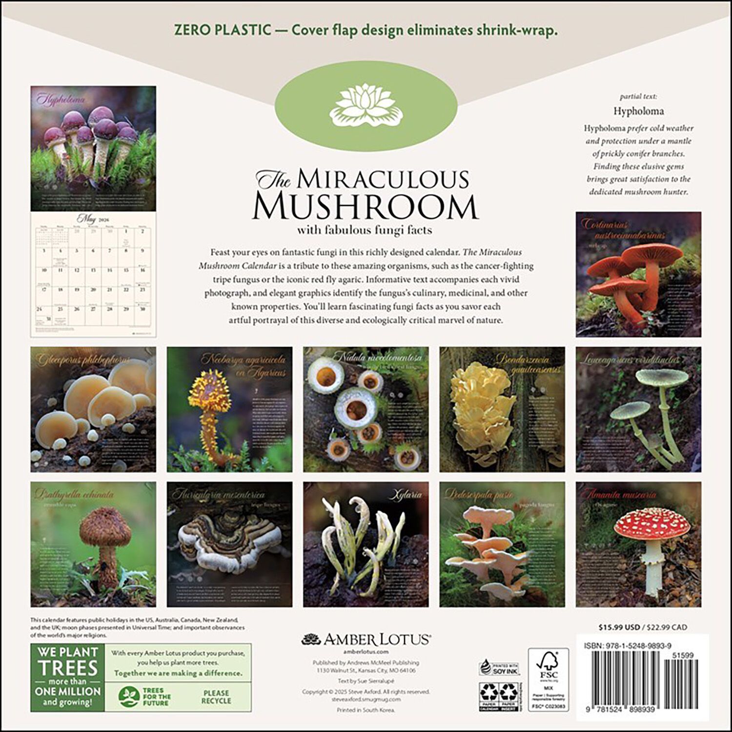 The Miraculous Mushroom 2026 Wall Calendar