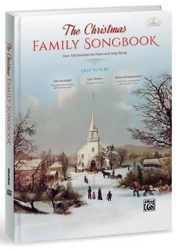 Cover image for The Christmas Family Songbook: Over 100 Favorites for Piano and Sing-Along (Piano/Vocal/Guitar), Hardcover Book & DVD-ROM