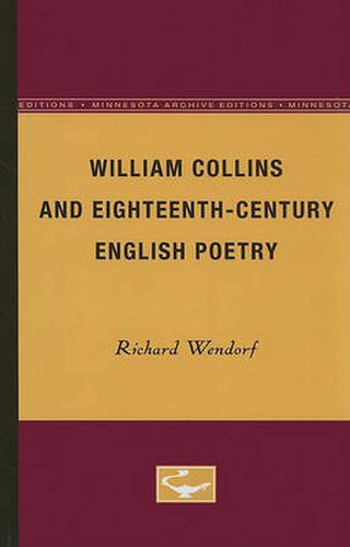 Cover image for William Collins and Eighteenth-Century English Poetry