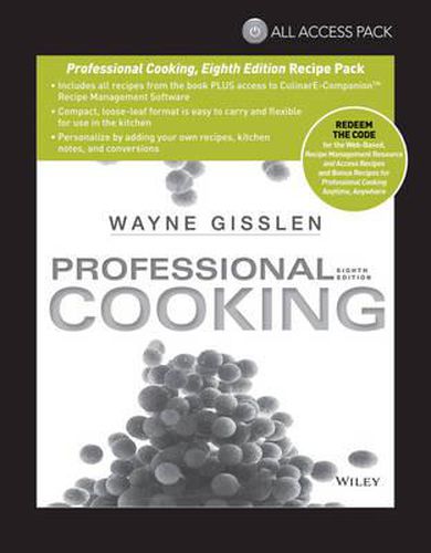 Cover image for All Access Pack Recipes to Accompany Professional Cooking, Eighth Edition