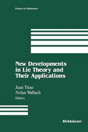 Cover image for New Developments in Lie Theory and Their Applications