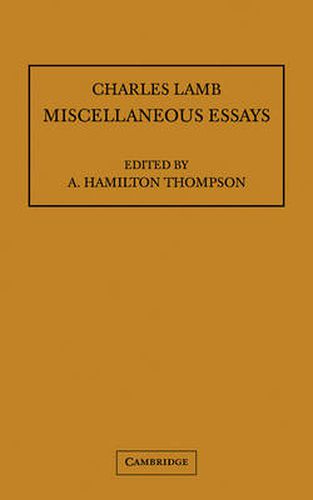 Cover image for Miscellaneous Essays