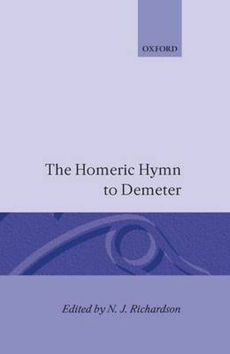 Cover image for The Homeric Hymn to Demeter