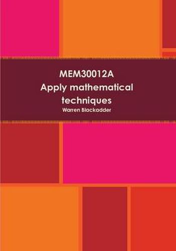 Cover image for Mem30012a - Apply Mathematical Techniques