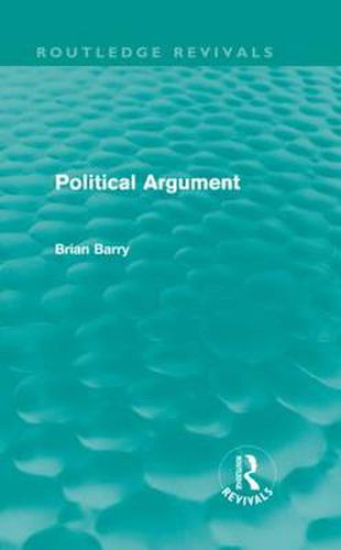 Cover image for Political Argument (Routledge Revivals)