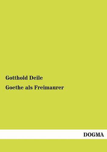 Cover image for Goethe als Freimaurer