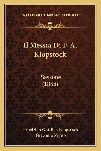 Il Messia Di F. A. Klopstock: Sassone (1838)