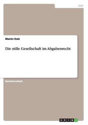 Cover image for Die stille Gesellschaft im Abgabenrecht