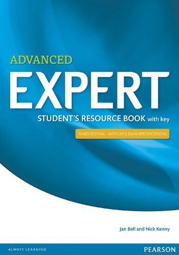 Cover image for Expert Advanced 3rd Edition Student's Resource Book with Key