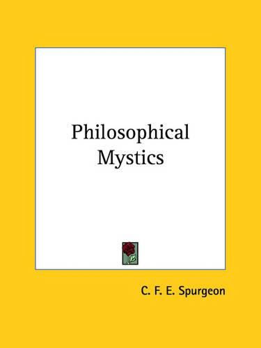 Cover image for Philosophical Mystics