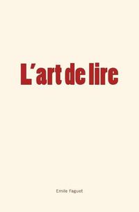 Cover image for L'art de lire