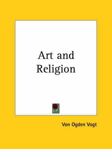 Cover image for Art & Religion (1921)