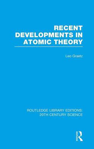 Cover image for Recent Developments in Atomic Theory