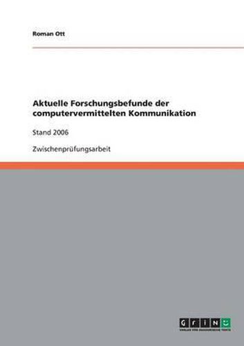 Cover image for Aktuelle Forschungsbefunde Der Computervermittelten Kommunikation