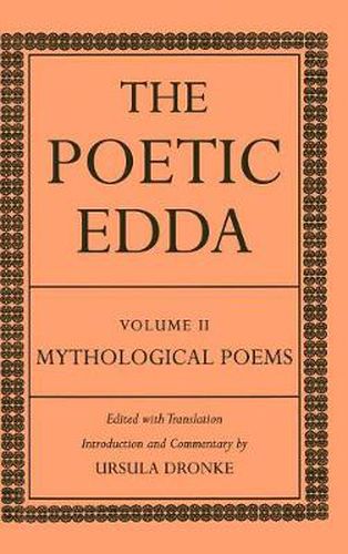 Cover image for The Poetic Edda Volume II: Mythological Poems